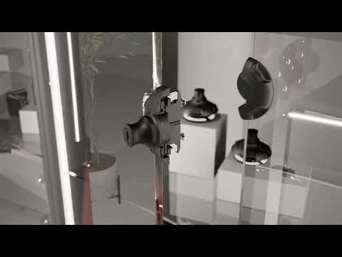 Siso Glastürschloss SANDOR für Doppeltüren mit Glasstärke 4 - 6 mm, gleichschließend