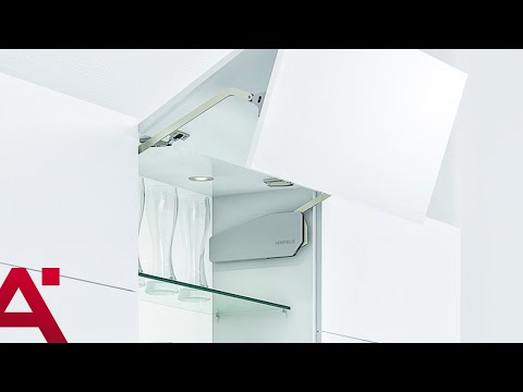 Podnośnik przedni Häfele FREE UP do korpusu o wysokości 380 - 500 mm, Q2us - 3,4 - 6,7 kg - biały