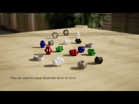 Siso Connecteur à encliqueter DIVA en plastique, distance 2 mm (bleu)