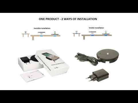 Indukcyjna stacja ładująca Siso Ø 80 mm do wpuszczenia w blat stołu