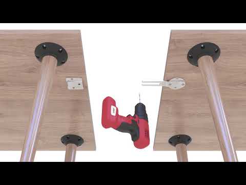 Siso Tischplattenverbinde CLICK CATCH aus Stahl trennbar