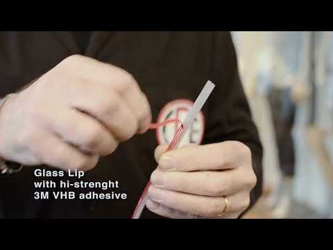 CCE Glastürdichtung GLASS LIP aus Kunststoff, selbstklebend 3000 mm transparent