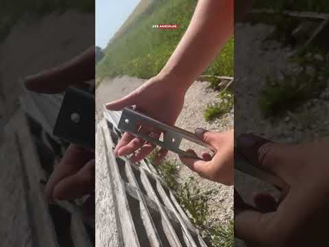 Gedotec angled strike plate door hinge height 180 mm flanged strike plate, stainless steel