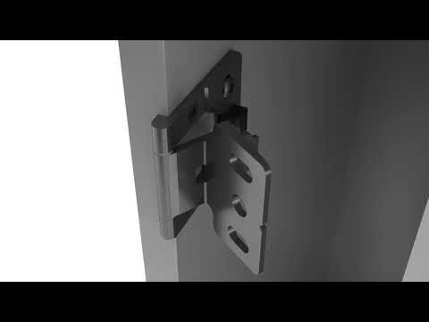 Cerniera a vite Siso EASY per porte in legno o vetro, 180°, spessore porta 8 - 10 mm - Nero opaco