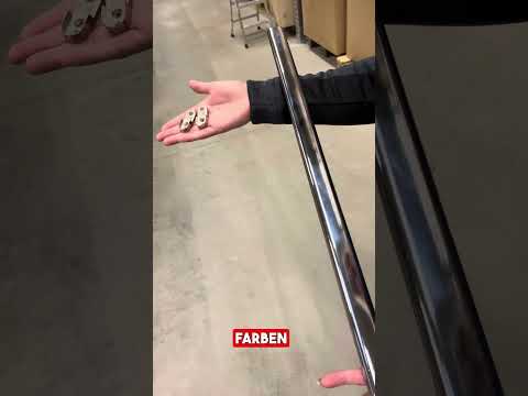 Gedotec cabinet tube ECO made of steel, chrome-plated, oval 30 x 15 mm, 600 mm